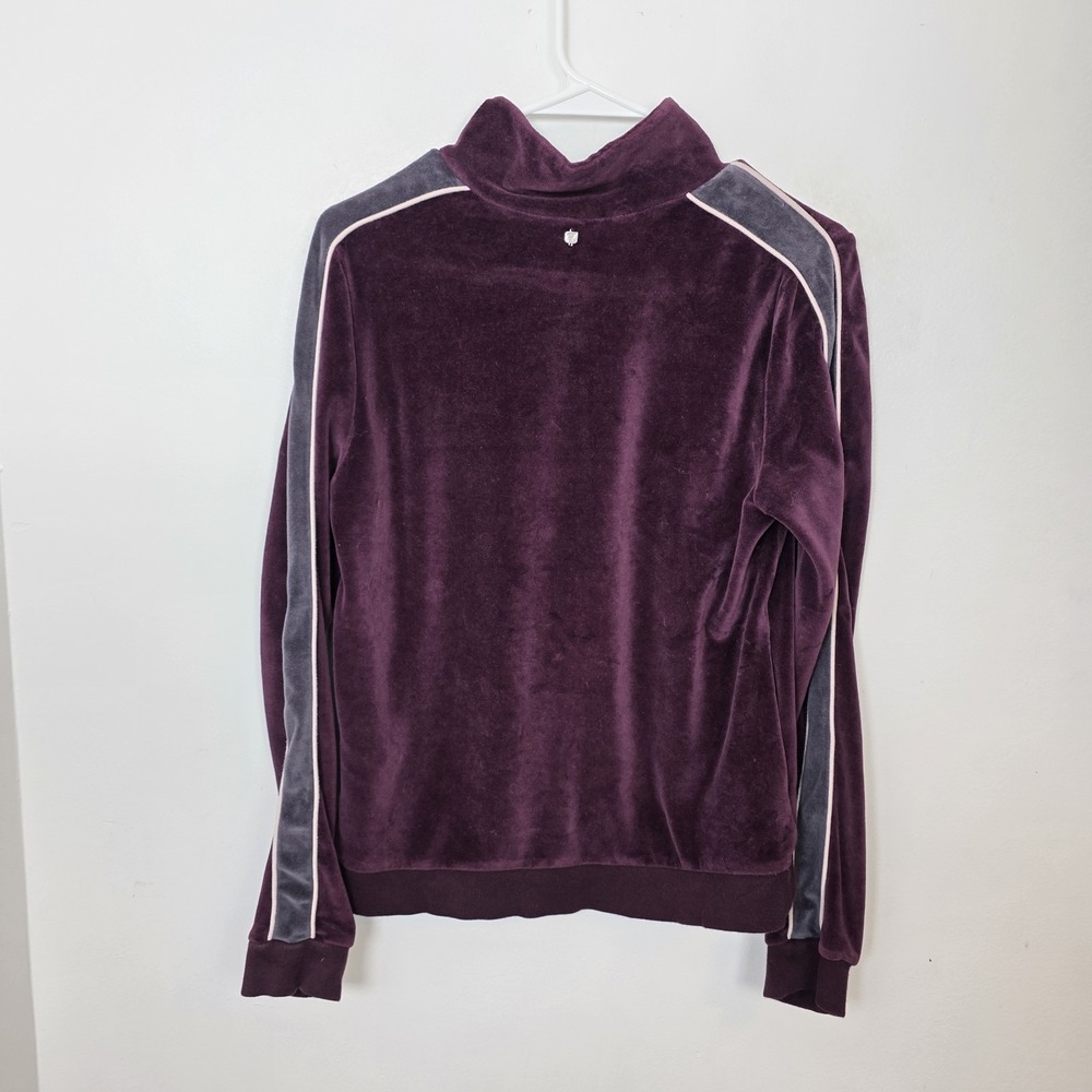 Fabletics Purple‎ 1/2 Zip Velour Britt Sporty Pullover Track Jacket Size Small - Picture 7 of 8